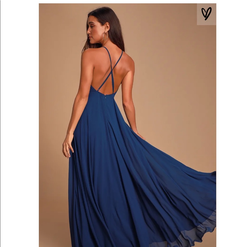 Navy blue maxi Lulus dress